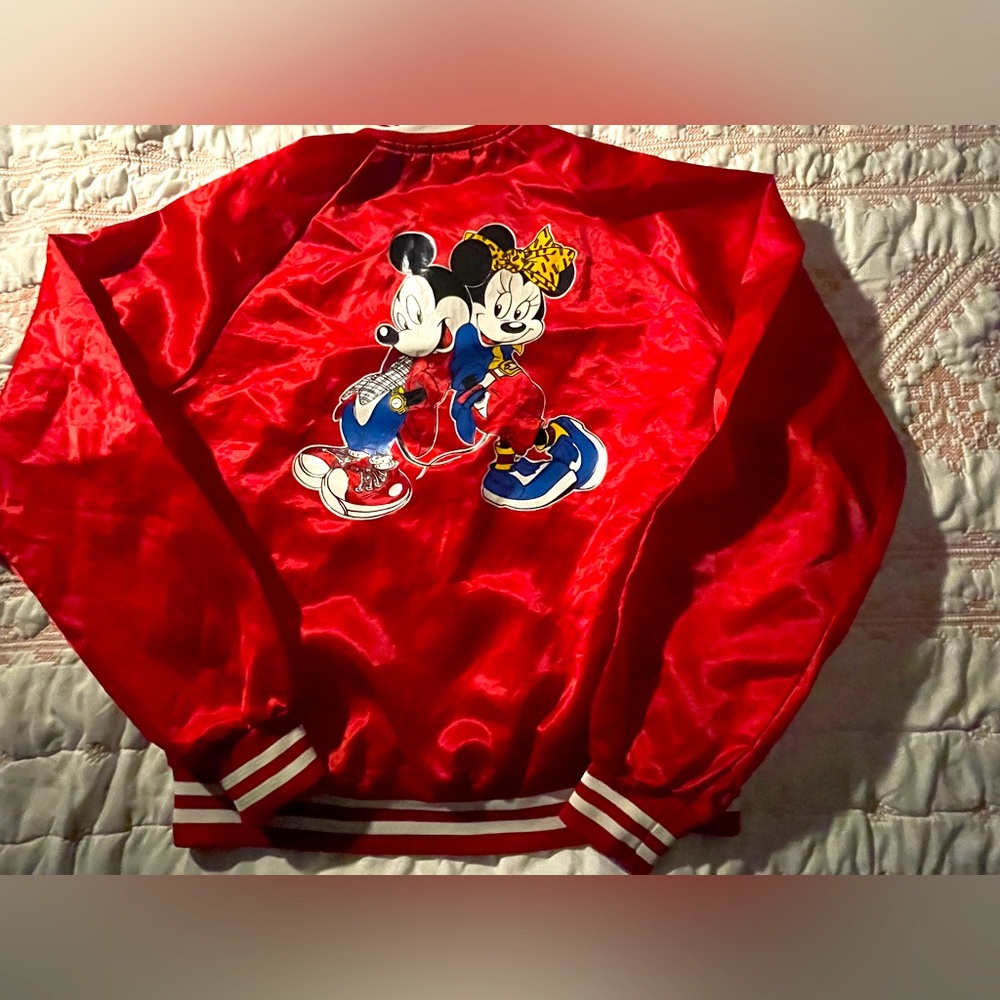 Disney Red Bomber Jacket with Mickey and Minnie